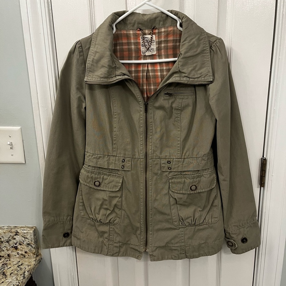 Olive Green Women's Tulle Jacket